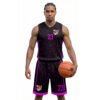 Siyah Mor Renkli - Noktalı Basketbol Forması Önden Görünüm